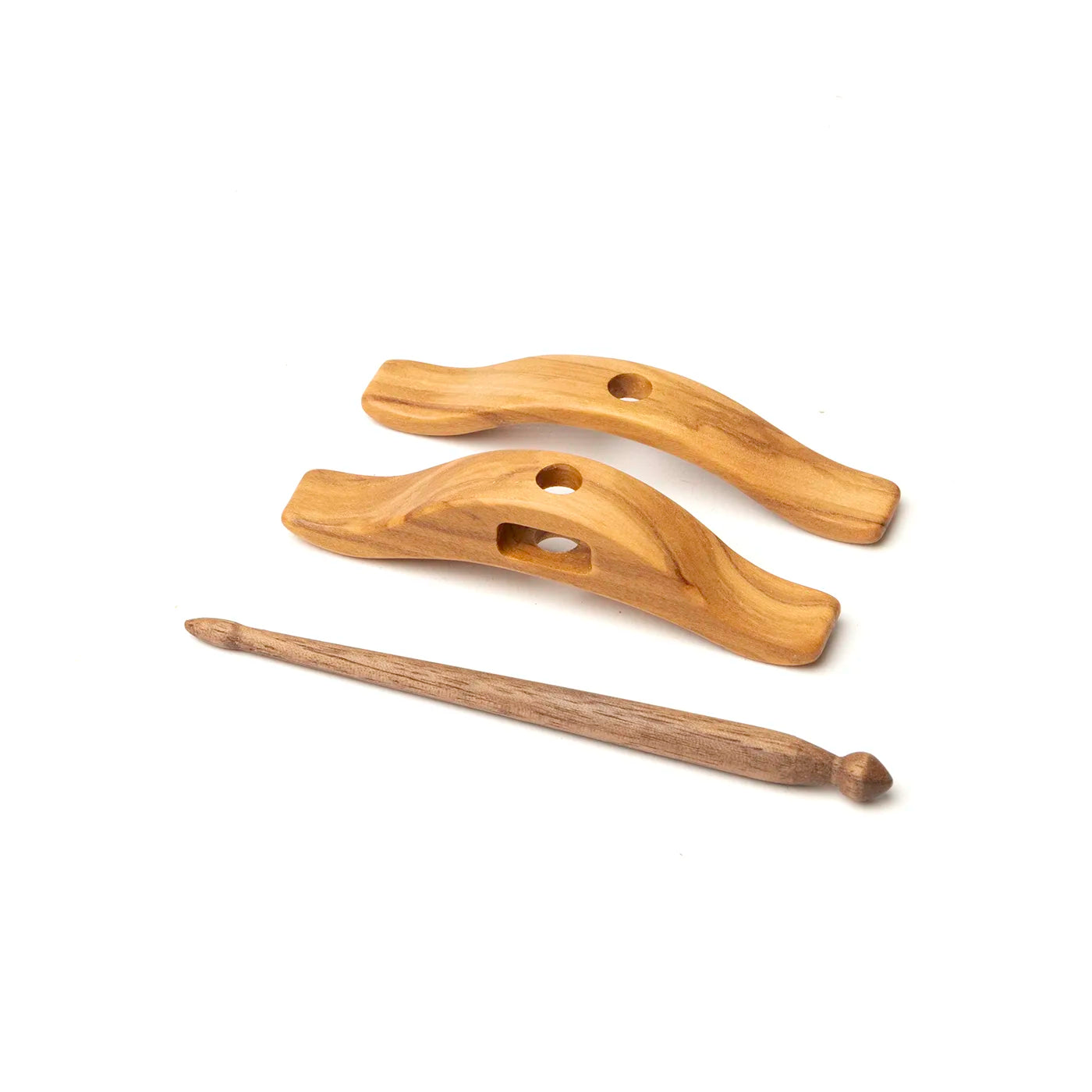 "Aphrodite" style Turkish spindles in olive wood