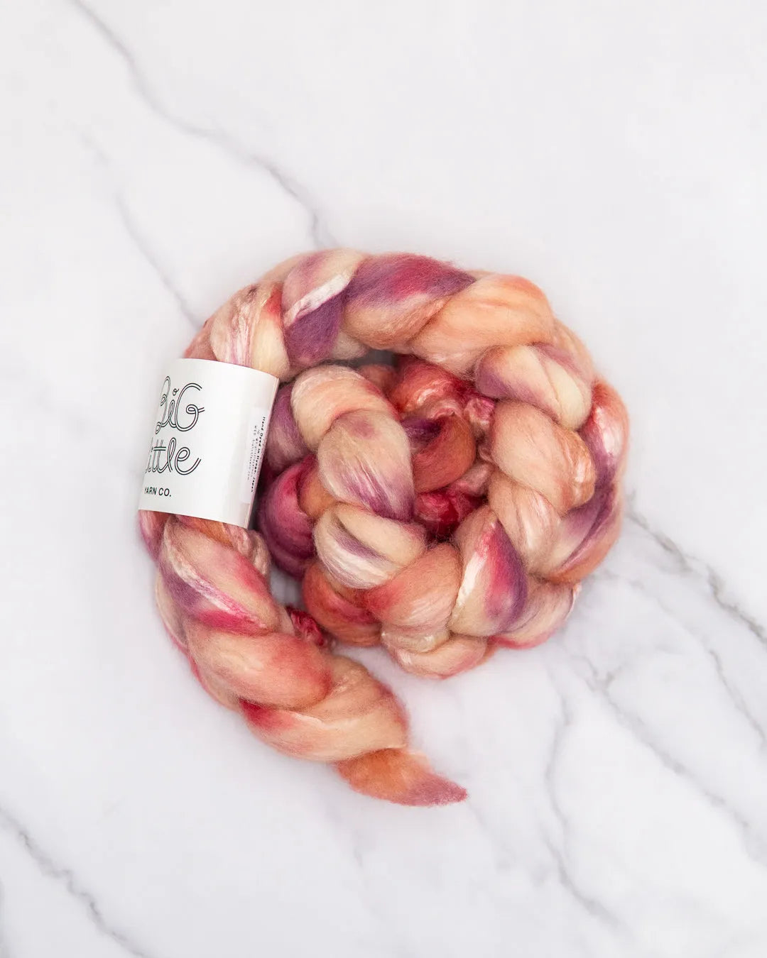 BFL/Tussah Silk Fiber - Hand Dyed Combed Top