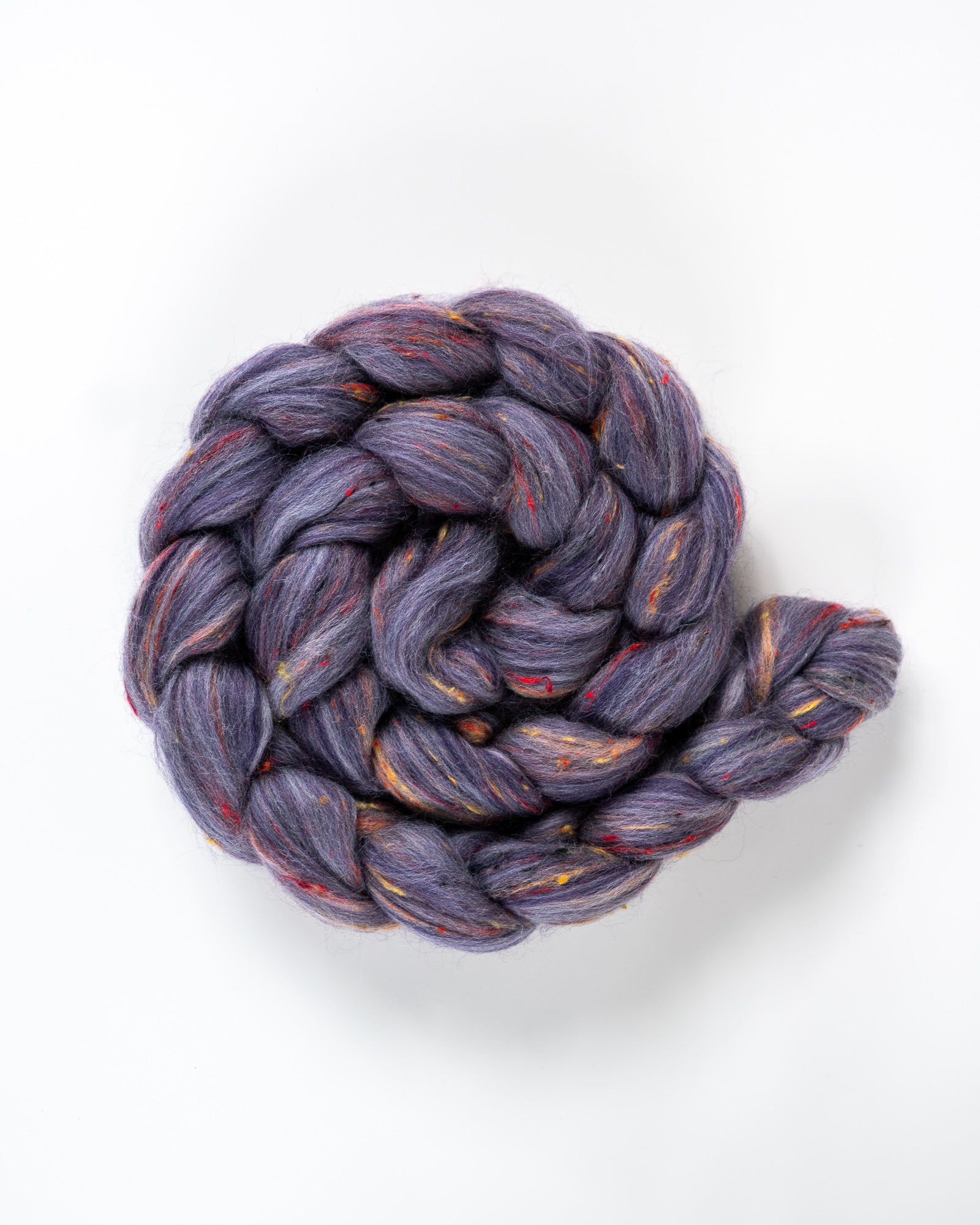 Blackberry Crumble - Polwarth/Viscose Nepp - Mill blend combed top fiber