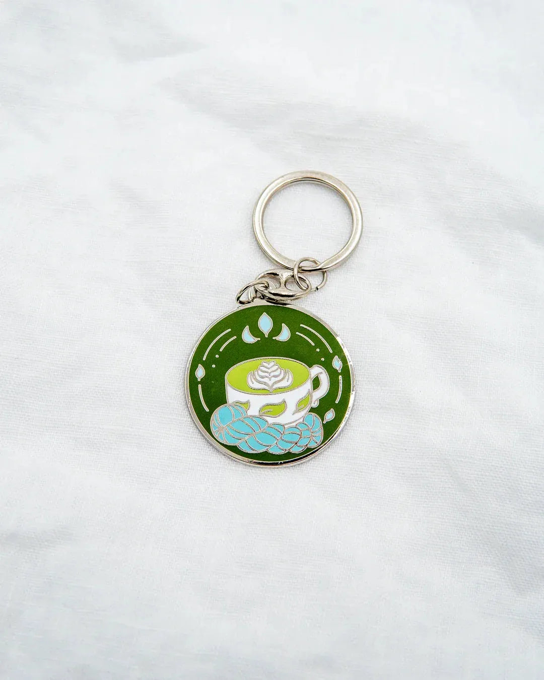 Matcha Latte Yarn Lover Keychain - Aimee Sher Makes
