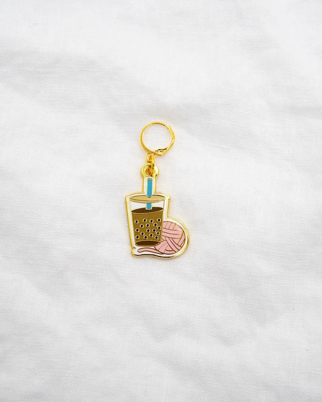 Boba & Yarn Lover Stitch Marker - Aimee Sher Makes