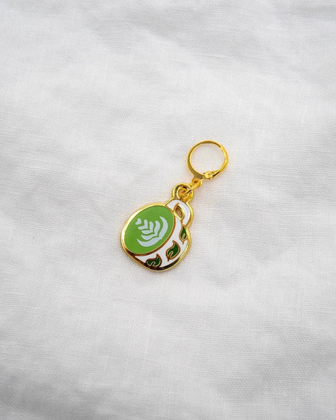 Matcha Latte Art Stitch Marker - Aimee Sher Makes