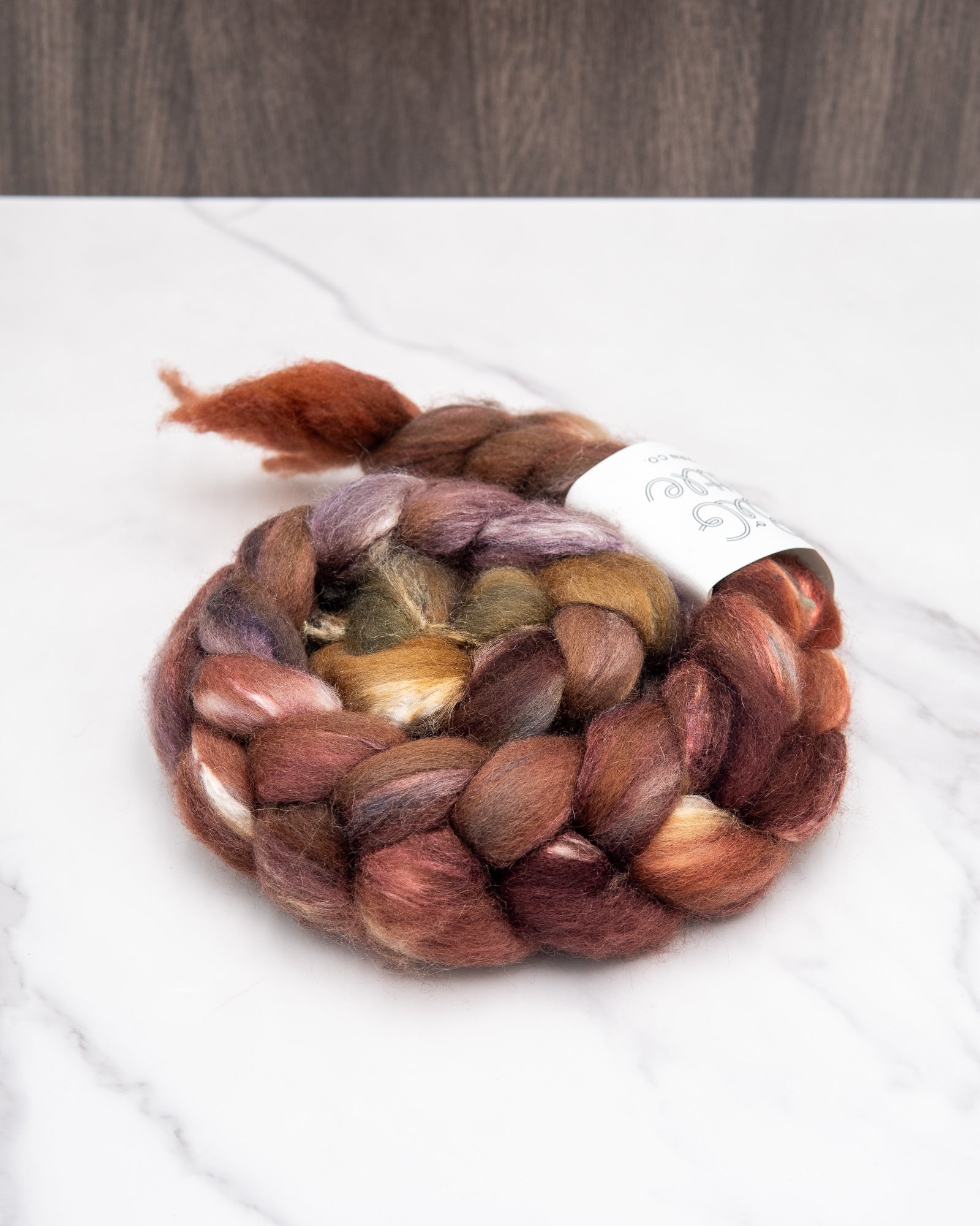 BFL/Tussah Silk Fiber - Hand Dyed Combed Top