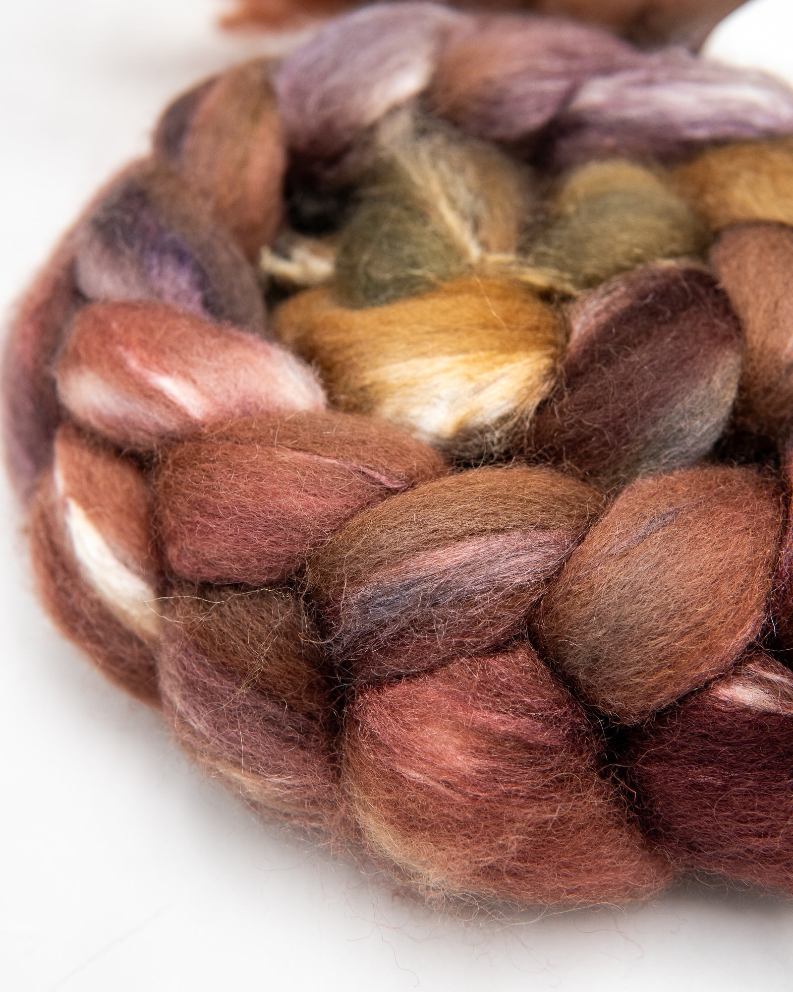 BFL/Tussah Silk Fiber - Hand Dyed Combed Top