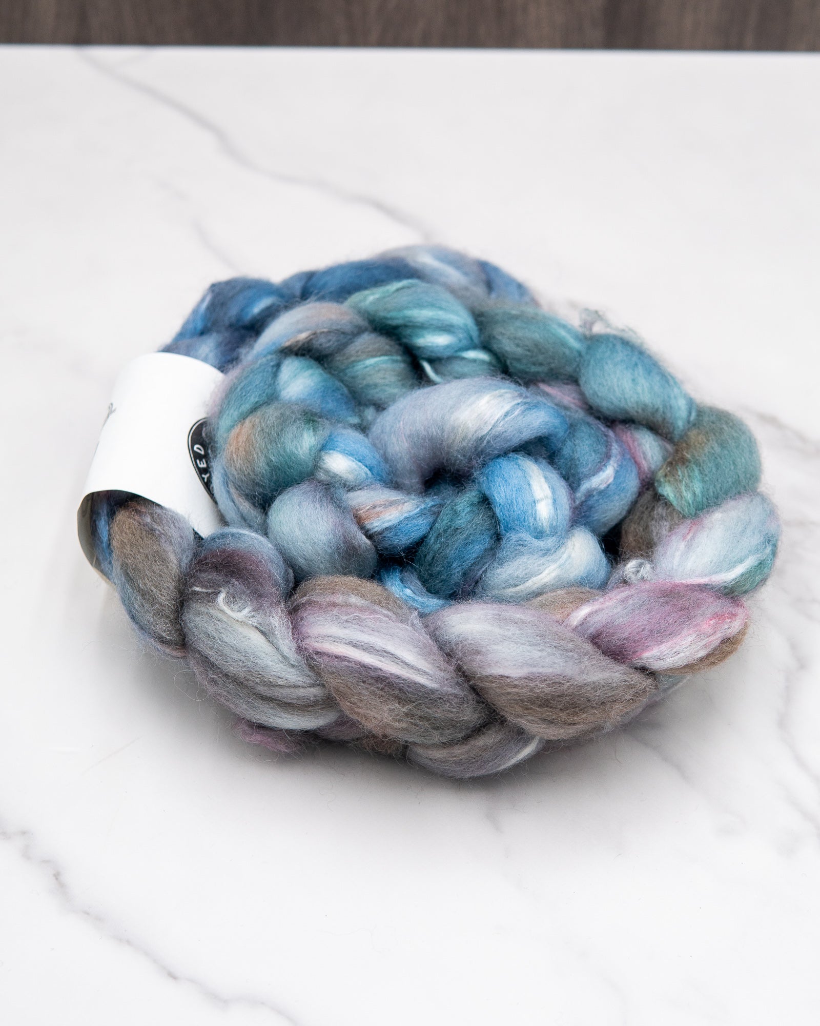 BFL/Tussah Silk Fiber - Hand Dyed Combed Top