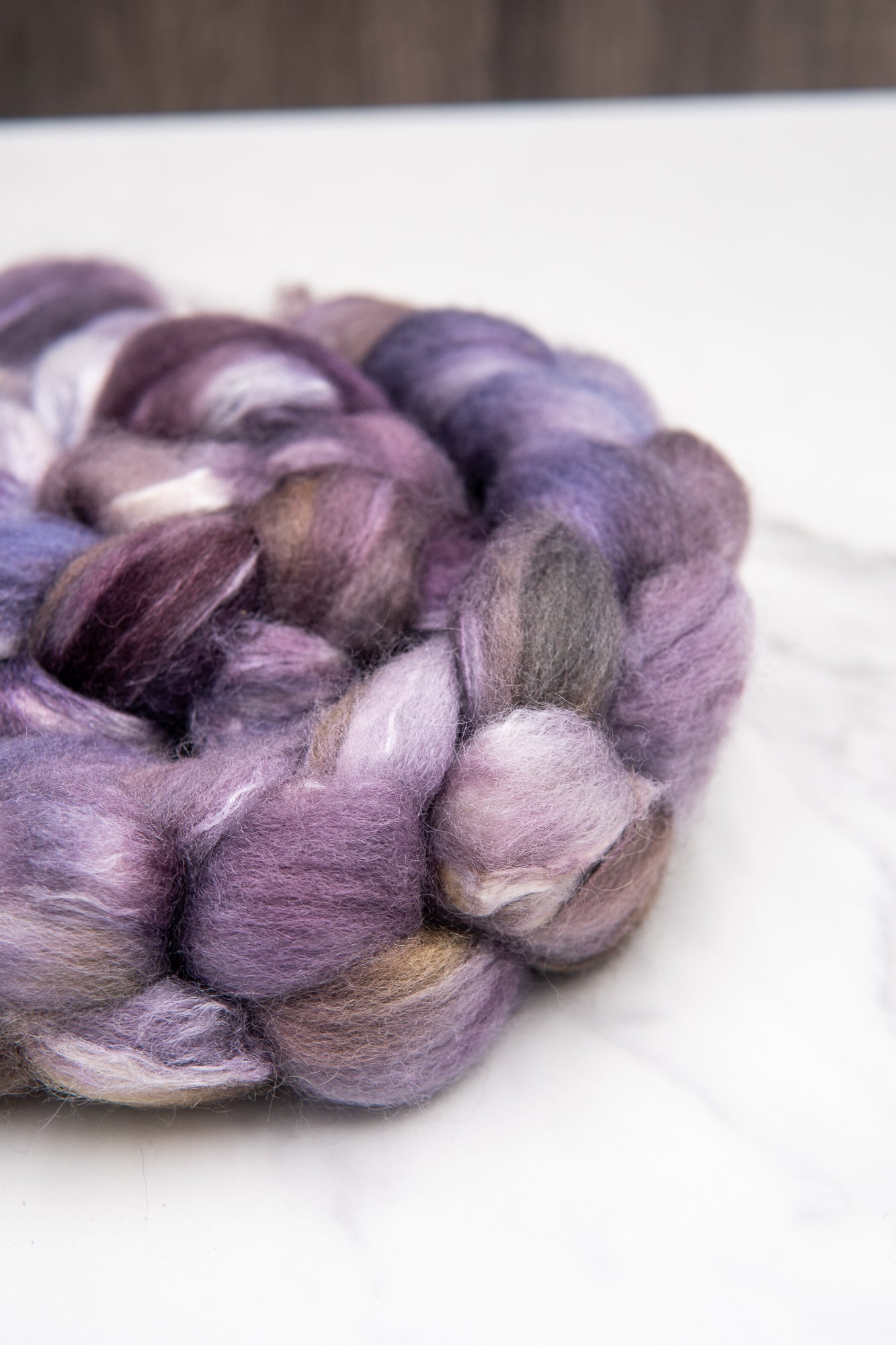 BFL/Tussah Silk Fiber - Hand Dyed Combed Top