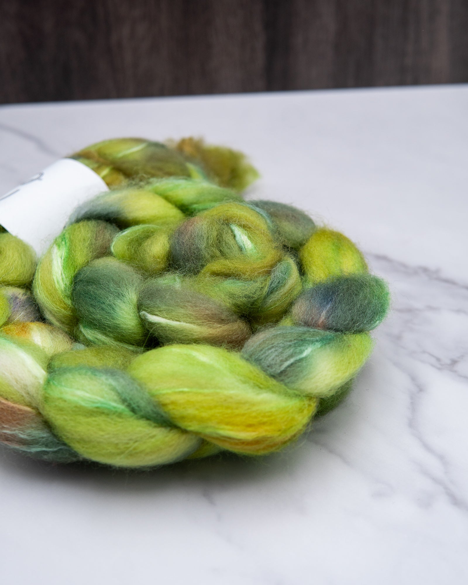 BFL/Tussah Silk Fiber - Hand Dyed Combed Top