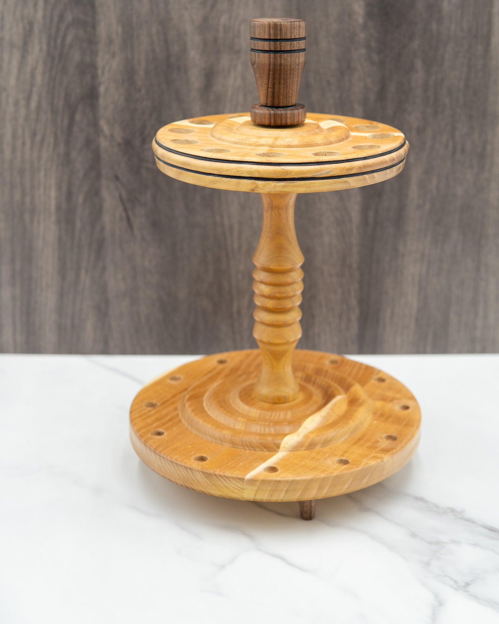 Spindle stand for 12 spindles - Mixed woods