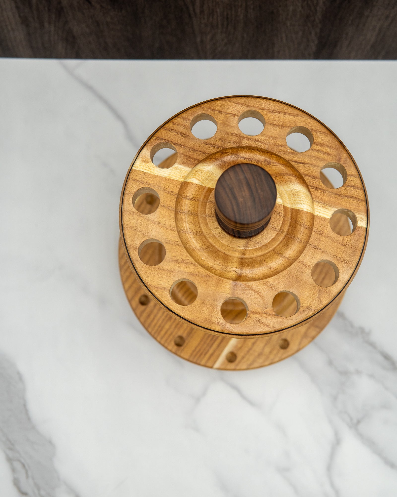 Spindle stand for 12 spindles - Mixed woods