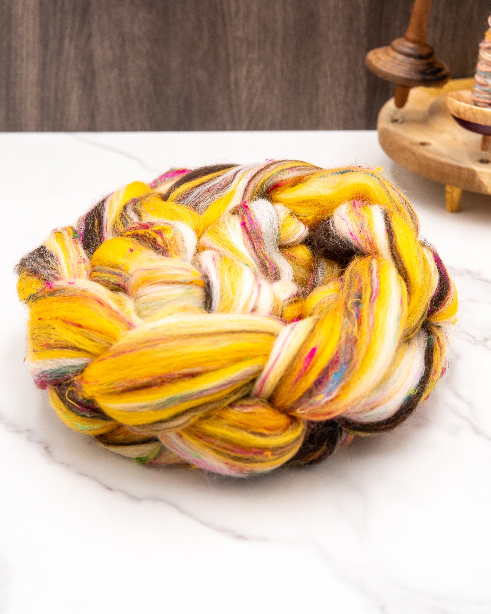 Wild Flower Honey - 87/13 Merino/Sari - Mill-blend combed top