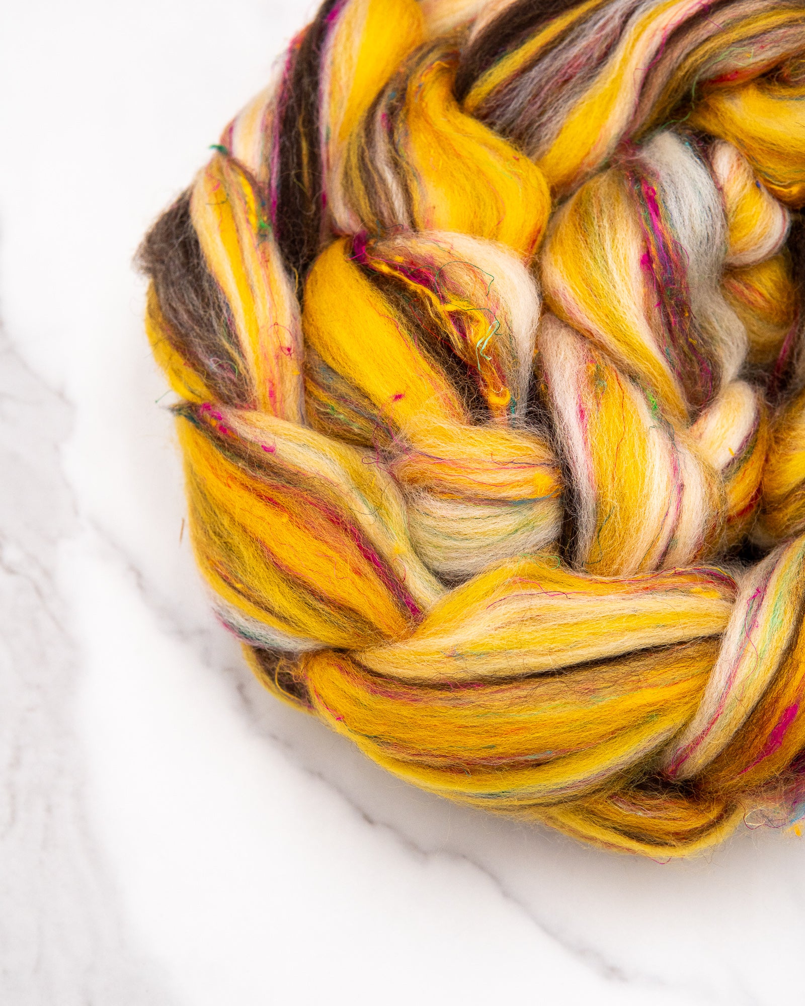 Wild Flower Honey - 87/13 Merino/Sari - Mill-blend combed top