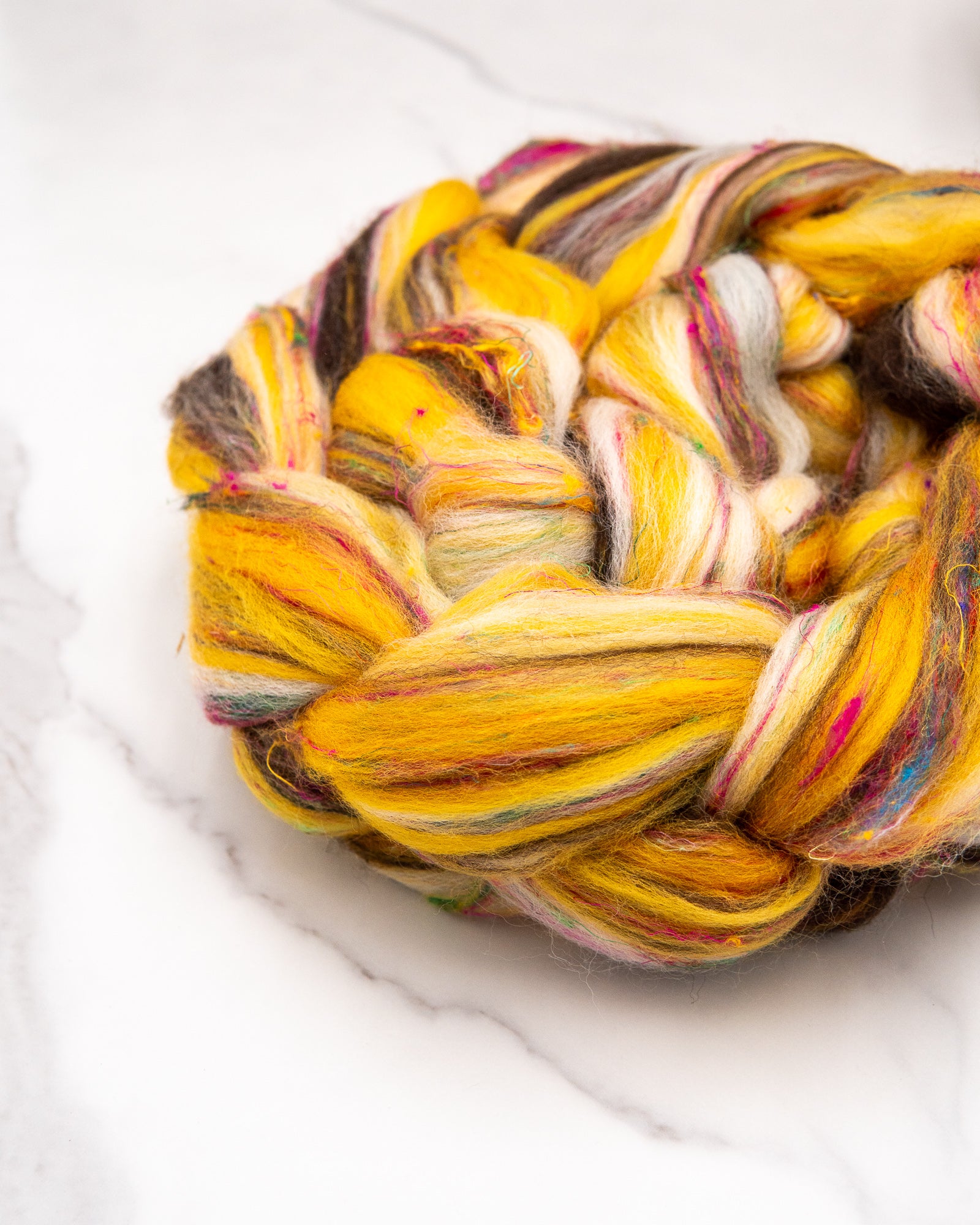 Wild Flower Honey - 87/13 Merino/Sari - Mill-blend combed top