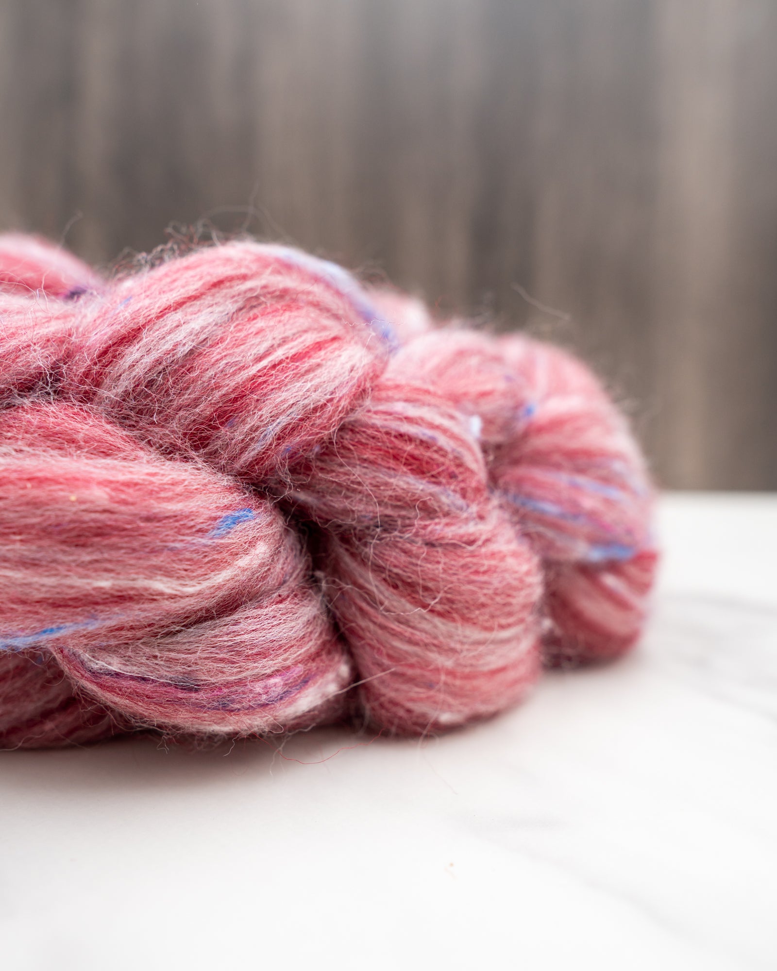 Cranberry Crumble - Polwarth/Viscose Nepp - Mill blend combed top fiber