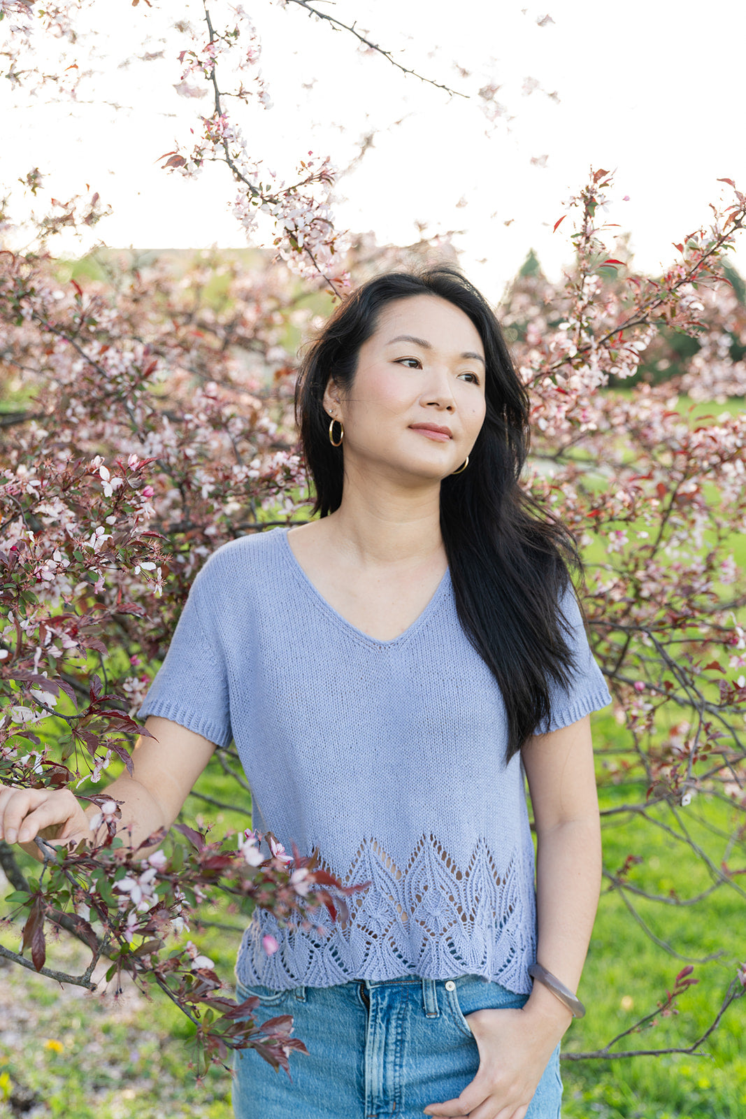Swallowtail V-neck - Knitting Pattern (PDF)