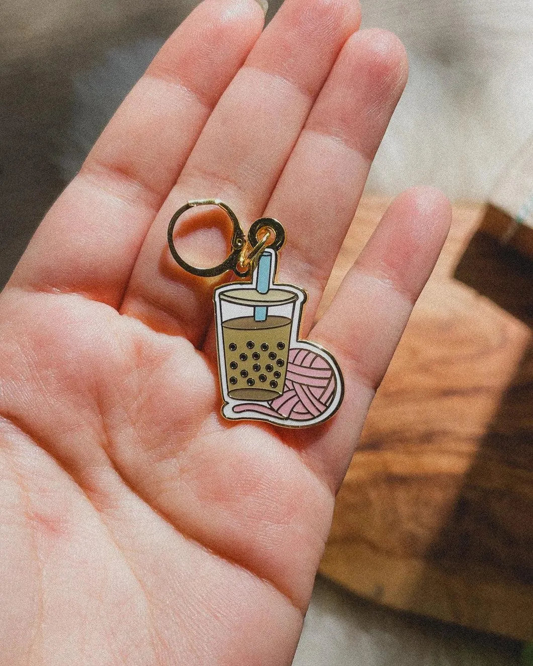 Boba & Yarn Lover Stitch Marker - Aimee Sher Makes