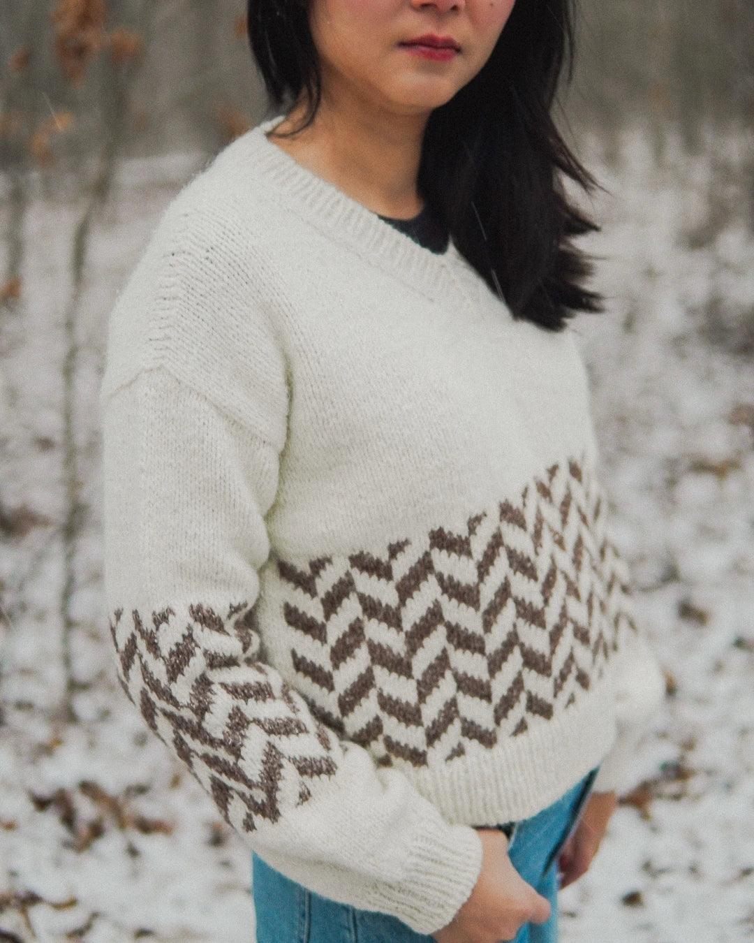 Directional Pullover - Knitting Pattern (PDF) - Aimee Sher Makes