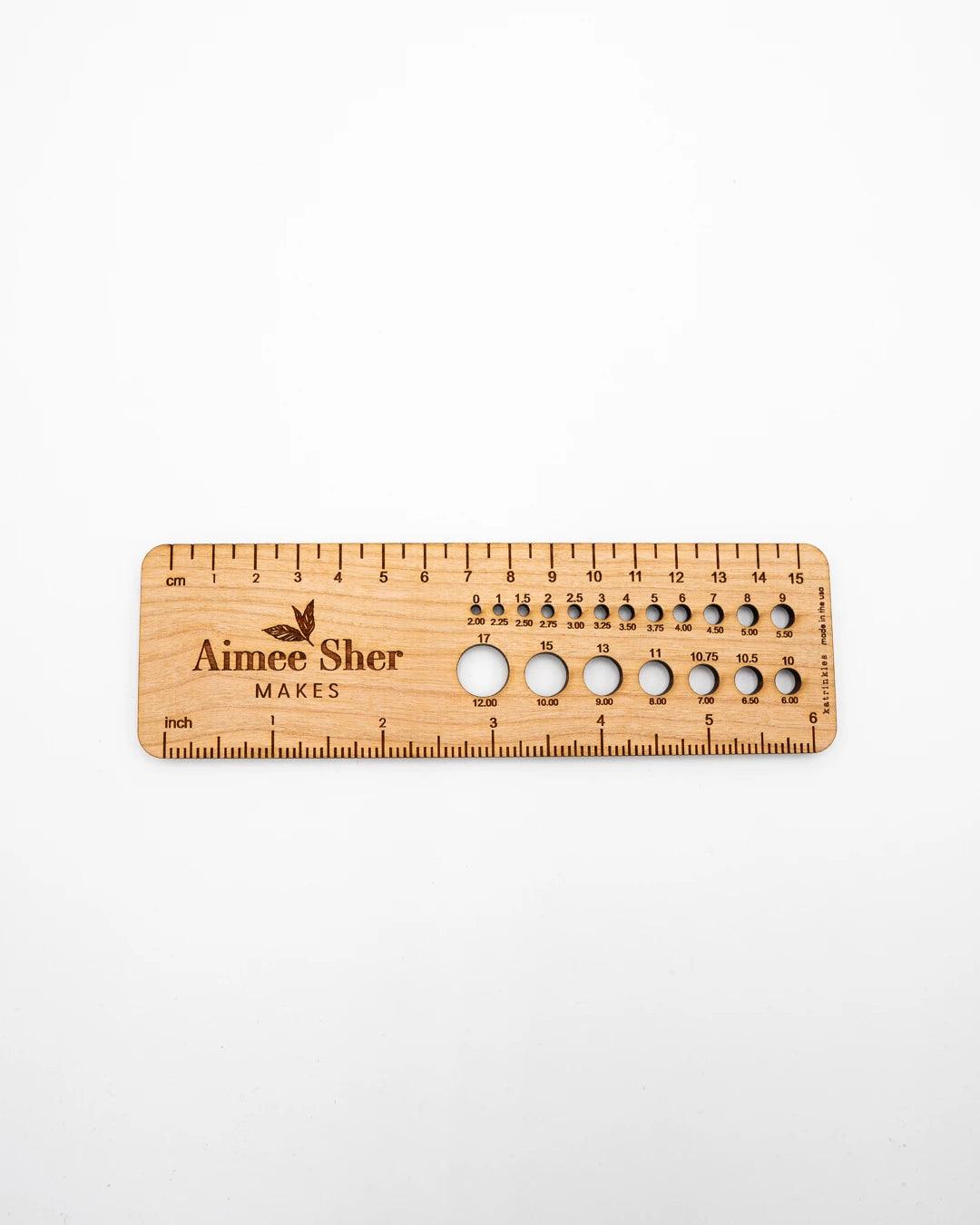 Ruler With Needle Gauge Tool - Aimee Sher Makes