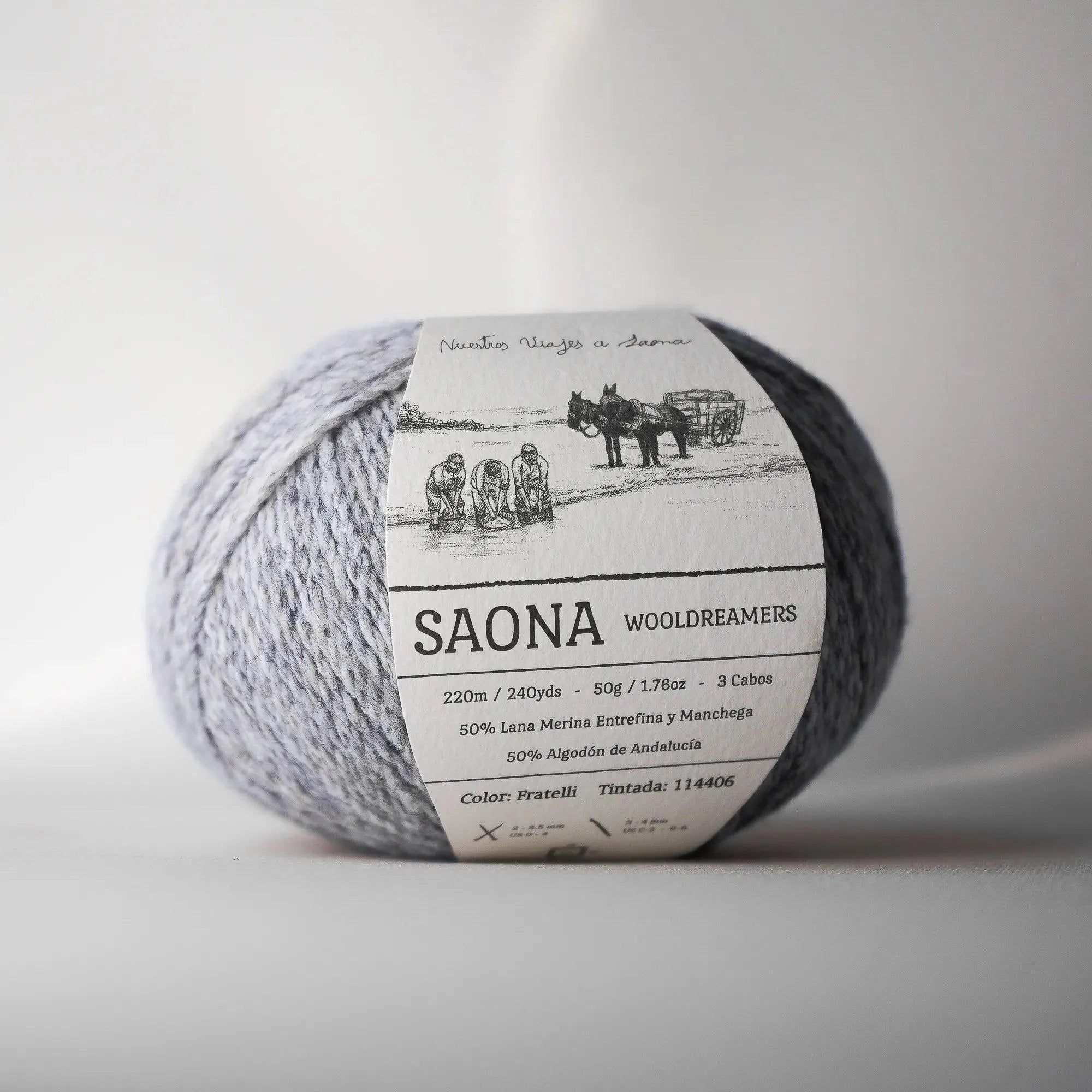 Saona - Cotton and Wool Fingering Weight Yarn - Aimee Sher Makes