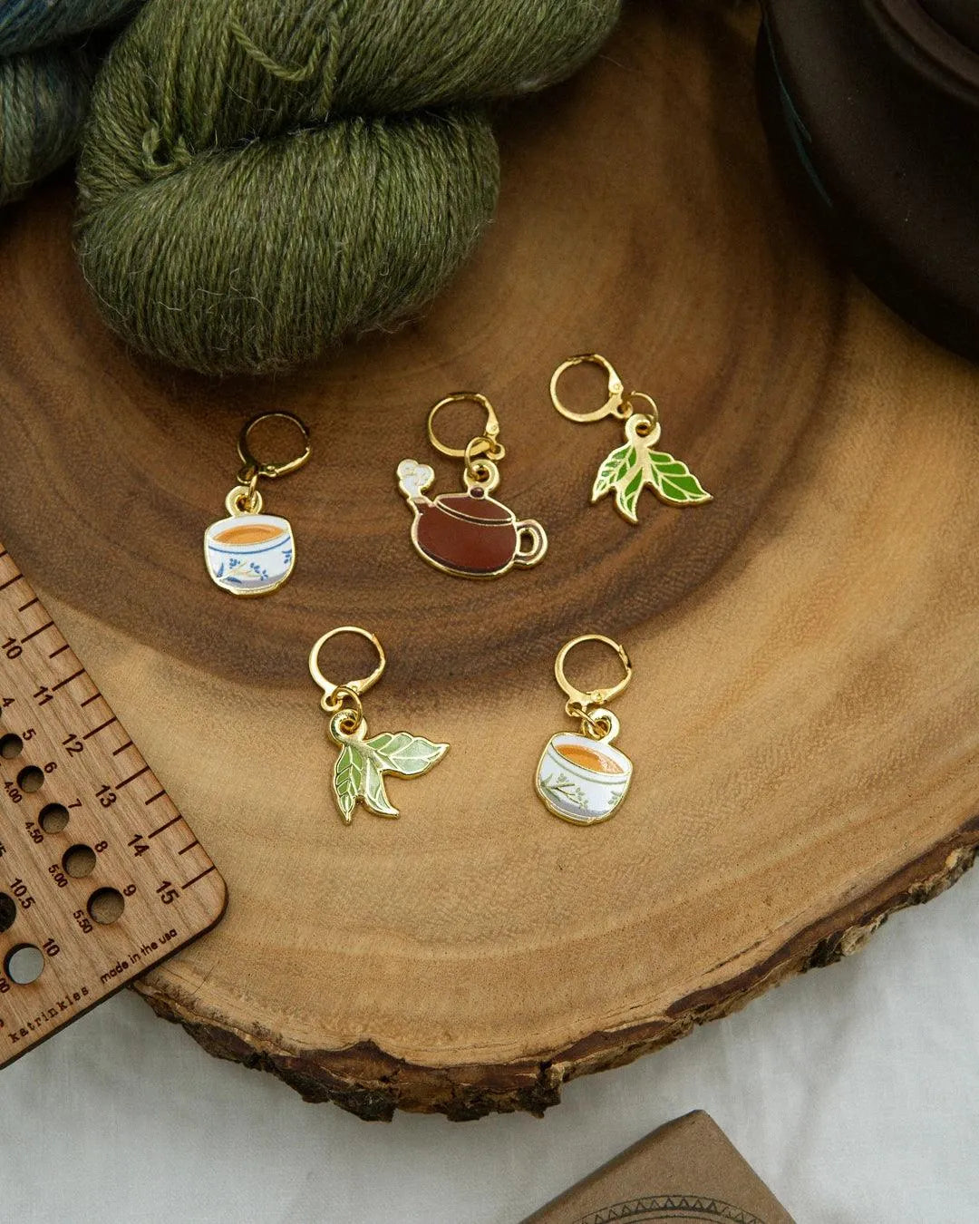Tea Service Stitch Marker Complete Set - Aimee Sher Makes