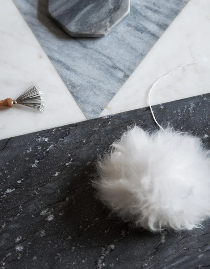 Natural Poms - 100% undyed alpaca