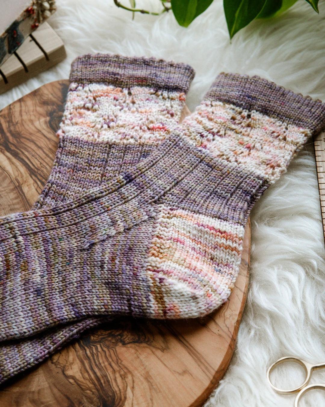 Wisteria Bloom Socks - Knitting Pattern (PDF) - Aimee Sher Makes