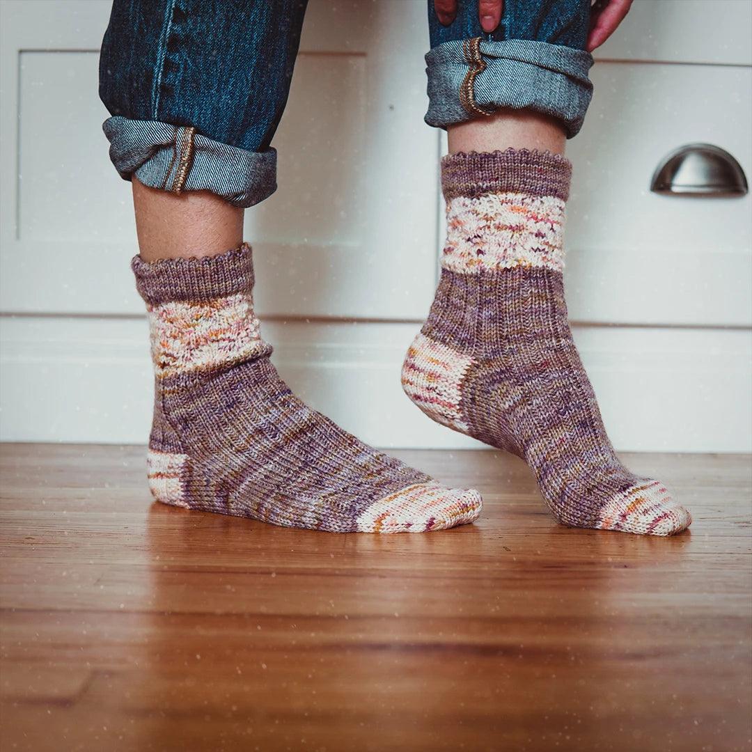 Wisteria Bloom Socks - Knitting Pattern (PDF) - Aimee Sher Makes