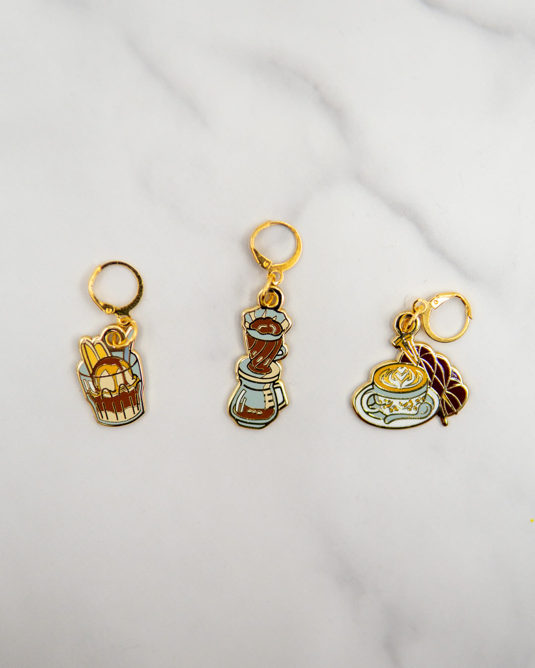 Cafe Collection Removable Enamel Stitch Markers Set