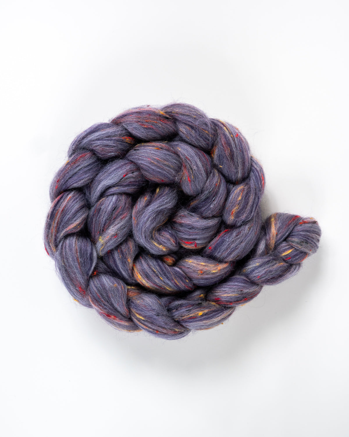 Blackberry Crumble - Polwarth/Viscose Nepp - Mill blend combed top fib