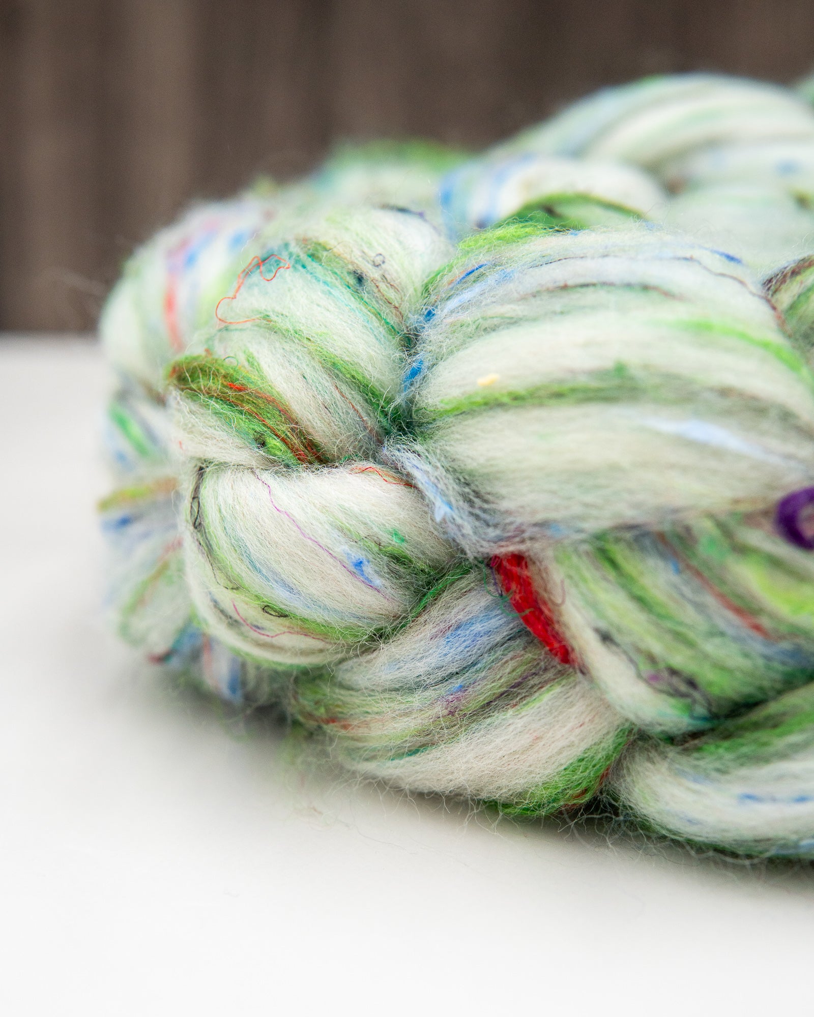 Blueberry Matcha - Mill blend combed top fiber