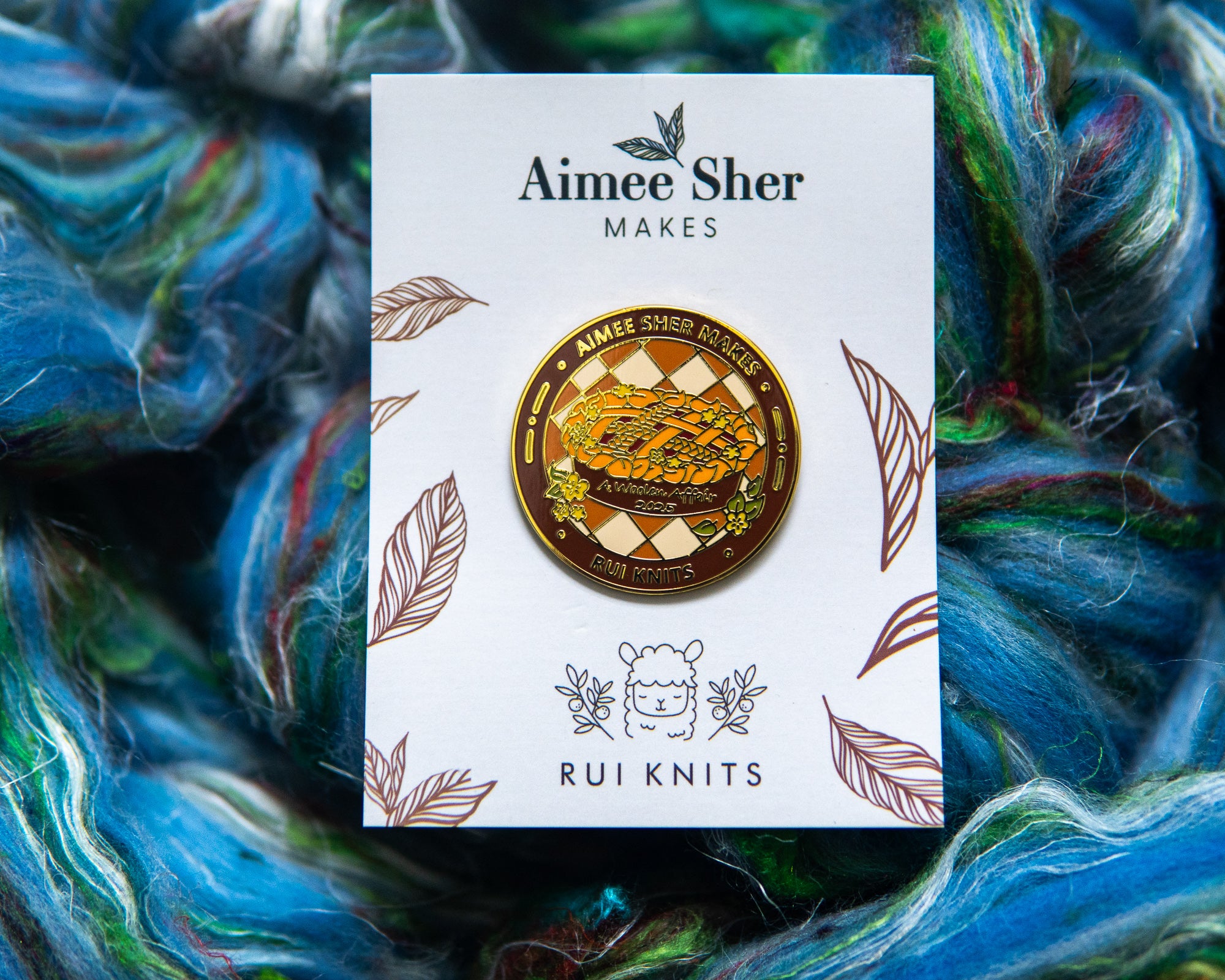 A Woolen Affair 2025 Exclusive Enamel Pin - Aimee Sher Makes x Rui Knits