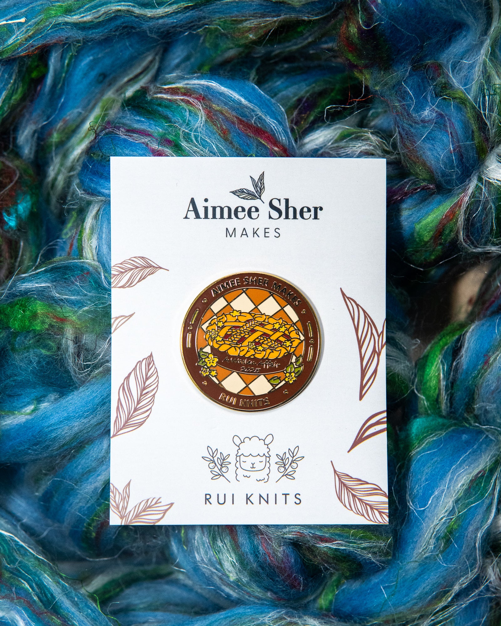 A Woolen Affair 2025 Exclusive Enamel Pin - Aimee Sher Makes x Rui Knits