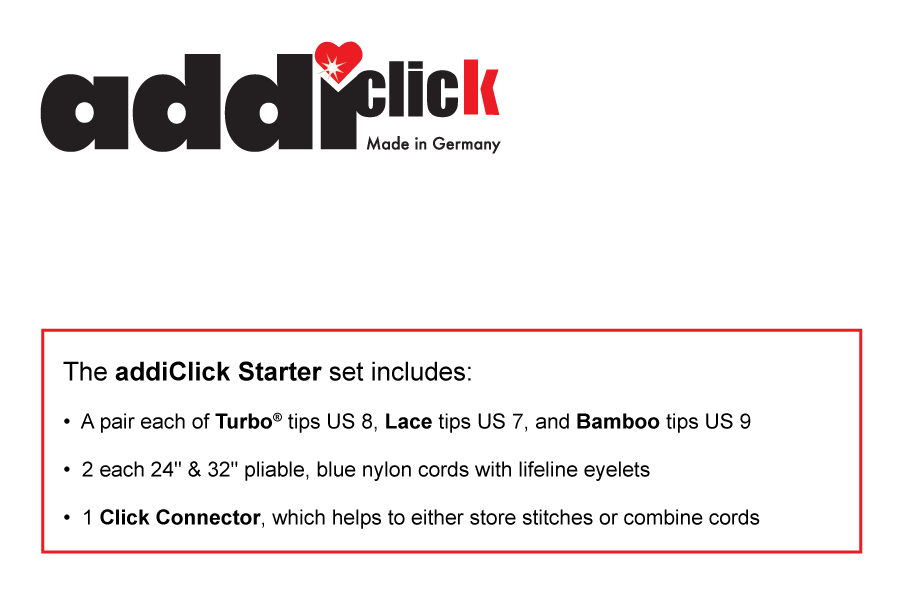 addiClick Interchangeable Needle Set (Starter)