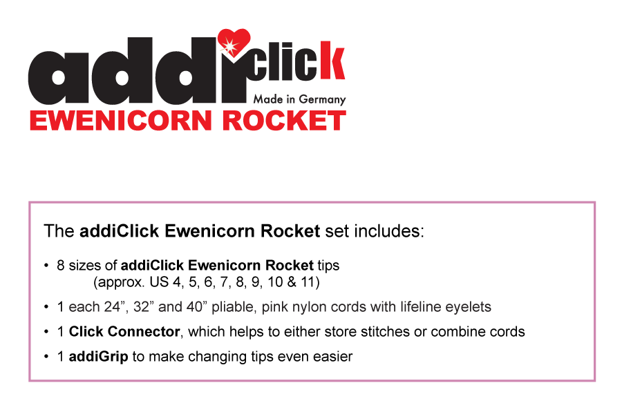 addiClick Interchangeable Needle Set (Ewenicorn Rocket)
