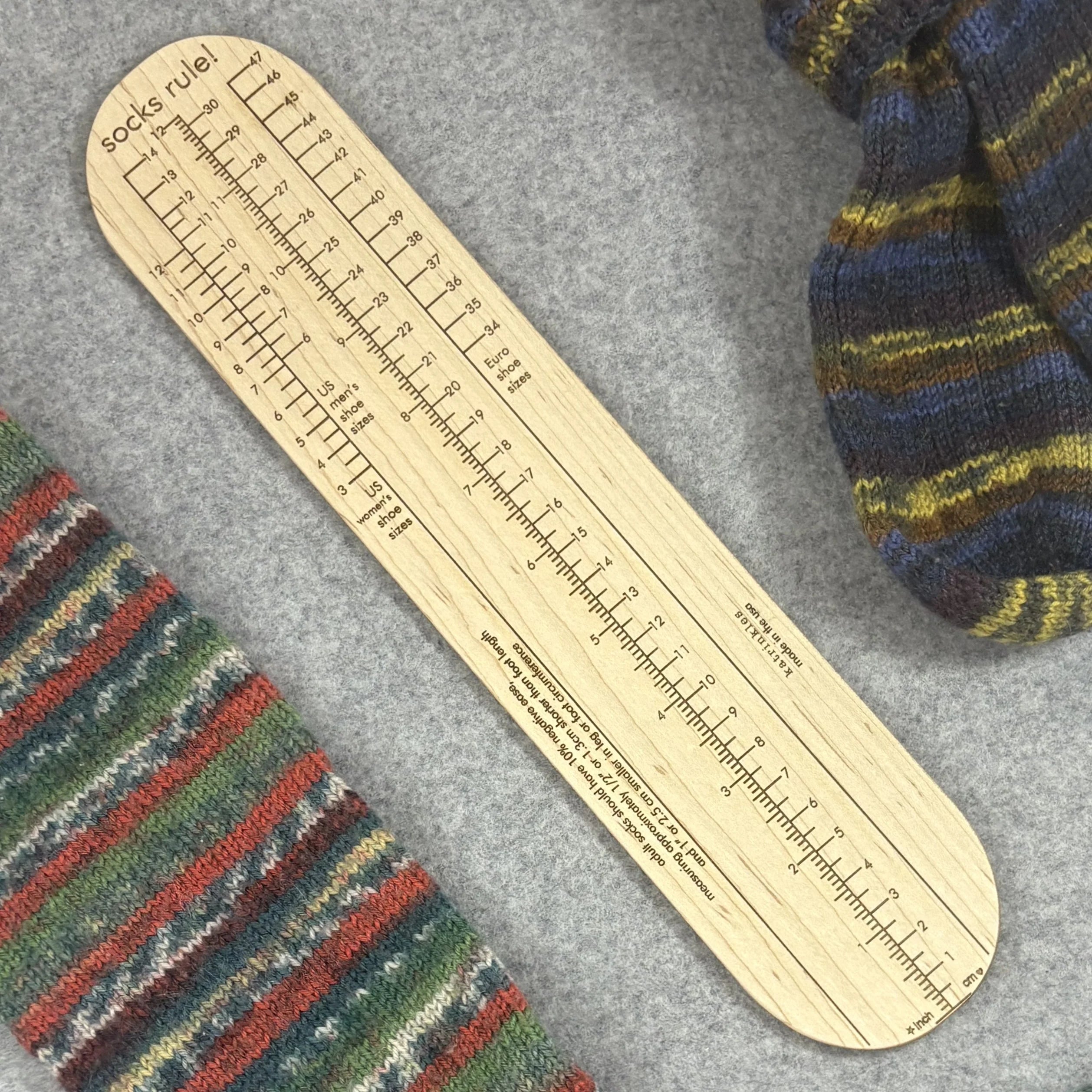 Socks Rule! - ruler for sock knitting