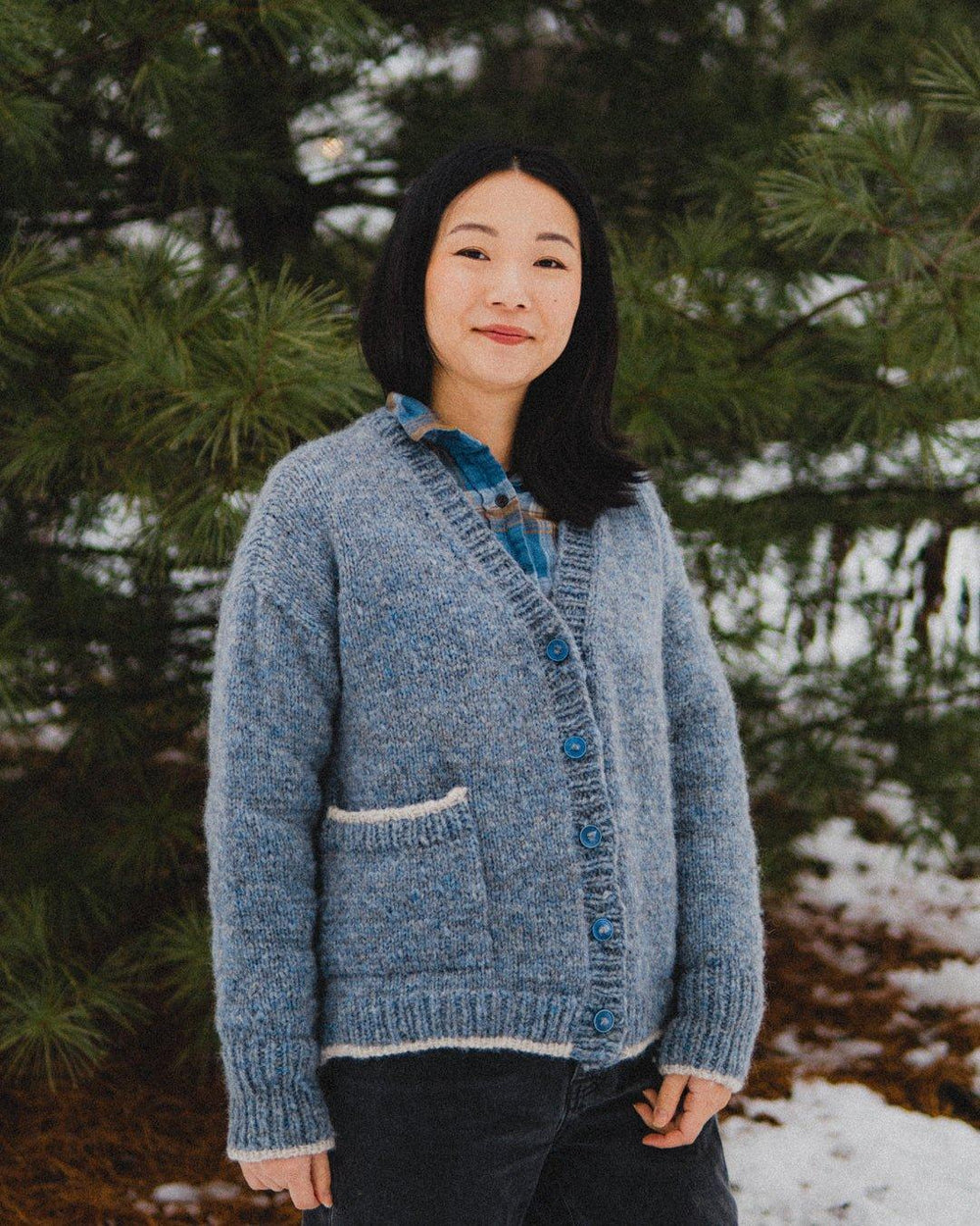Building Blocks - V-neck Cardigan Knitting Pattern